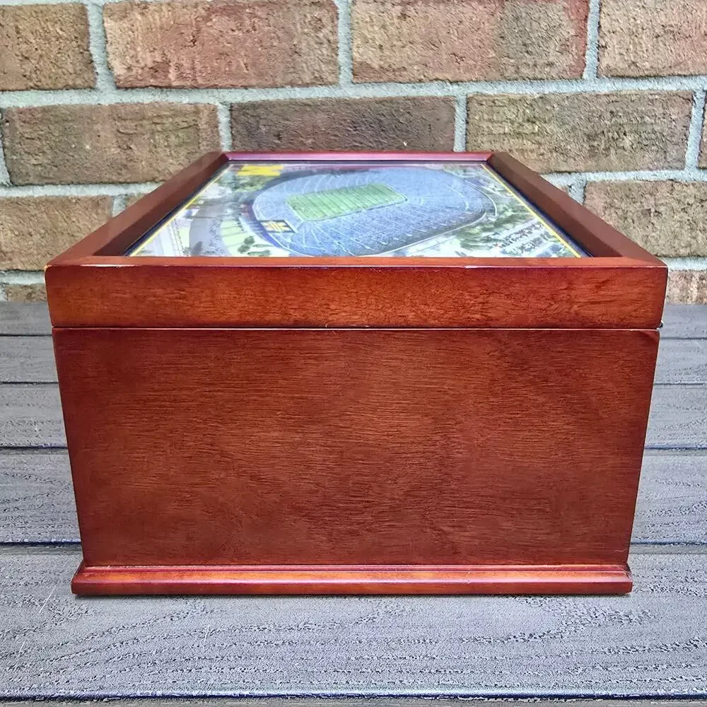 University Michigan Wolverines Valet Jewelry Box Big House Stadium Danbury Mint